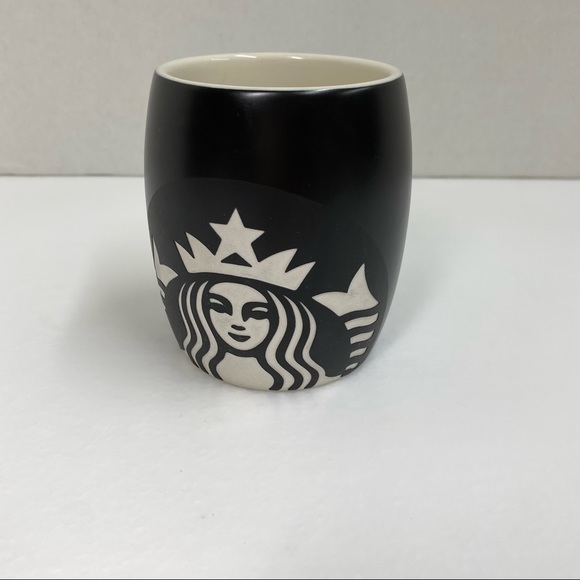 Starbucks Barrel coffee cup/mug 2011 Black matte laser etched logo collectible - Picture 1 of 7